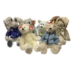 Ty Beanie Baby Lot Of 6 Attic Treasure Collect 9" Beanie Babies